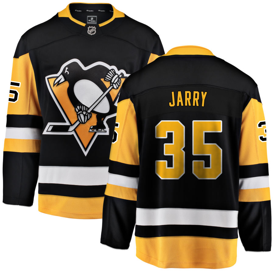 Tristan Jarry Pittsburgh Penguins Fanatics Branded Home Breakaway Jersey &#8211; Black